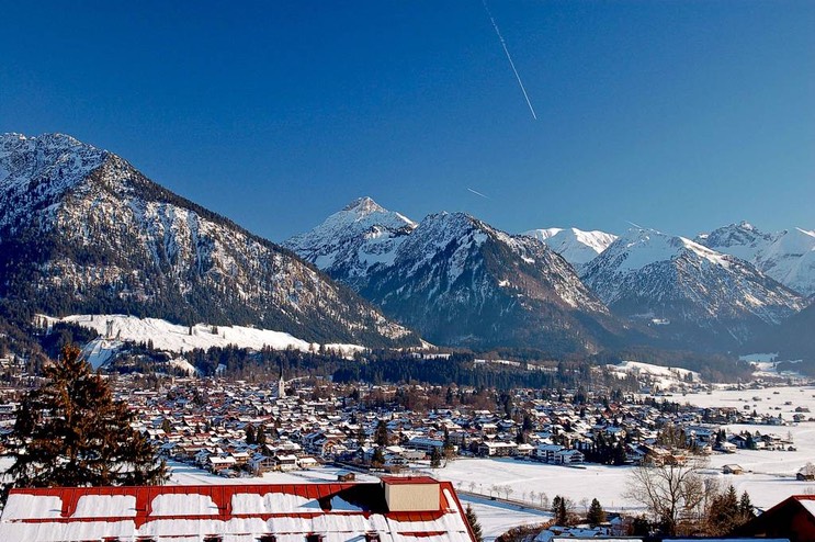 Blick über Oberstdorf (Winter)